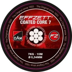 BAS DE LIGNE EFFZETT COATED CORE 7 STEELTRACE BLACK - 10M