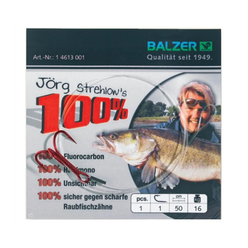 BAS DE LIGNE FLUOROCARBONE HAMECON TRIPLE BALZER HARDMONO 1 BAS DE LIGNE FLUOROCARBONE HAMECON TRIPLE BALZER HARDMONO