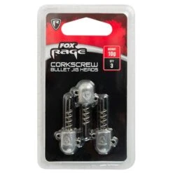 TËTE PLOMBÉE FOX RAGE THREE PACK CORKSCREW JIG HEADS - PAR 3 -Cannes Casting Soldes Boutique tete plombee fox rage three pack corkscrew jig heads par 3 z 2316 231643 3