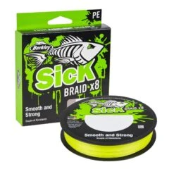 TRESSE BERKLEY SICK BRAID HI VIZ YELLOW - 300M
