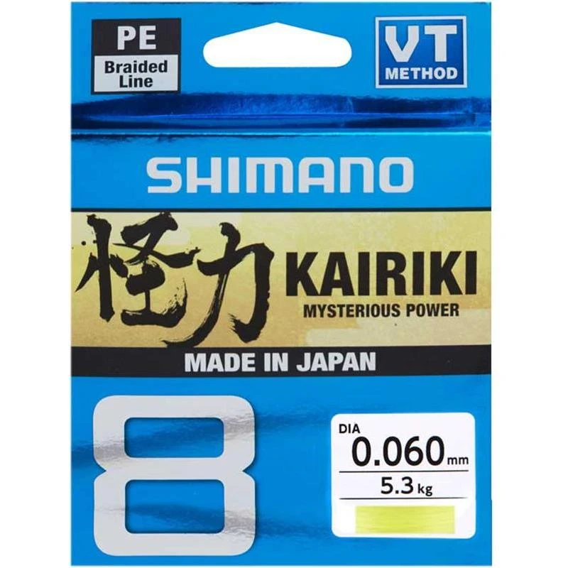 TRESSE SHIMANO KAIRIKI SX8 JAUNE - 300M 1 TRESSE SHIMANO KAIRIKI SX8 JAUNE - 300M
